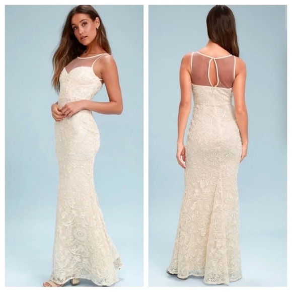 Lulu’s Ivory Dress - Picture 1 of 7